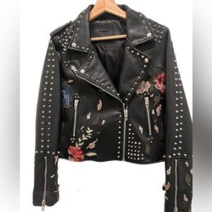Blank NYC Women's Black and Silver Jacket